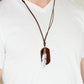 Paparazzi Accessories - Flying Solo - Brown Urban/Men Necklace