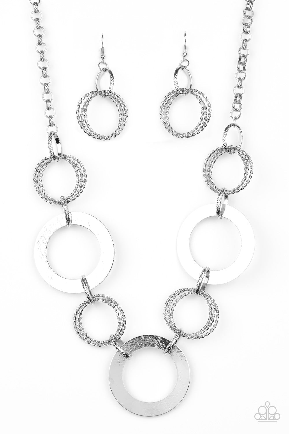 Paparazzi Accessories - Ringed in Radiance - Silver Necklace