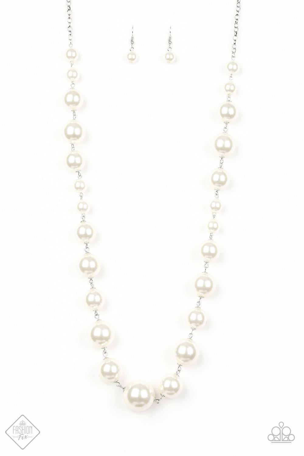 Paparazzi Accessories - The Show Must Go On #N151 White Necklace