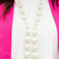 Paparazzi Accessories - The Show Must Go On #N151 White Necklace