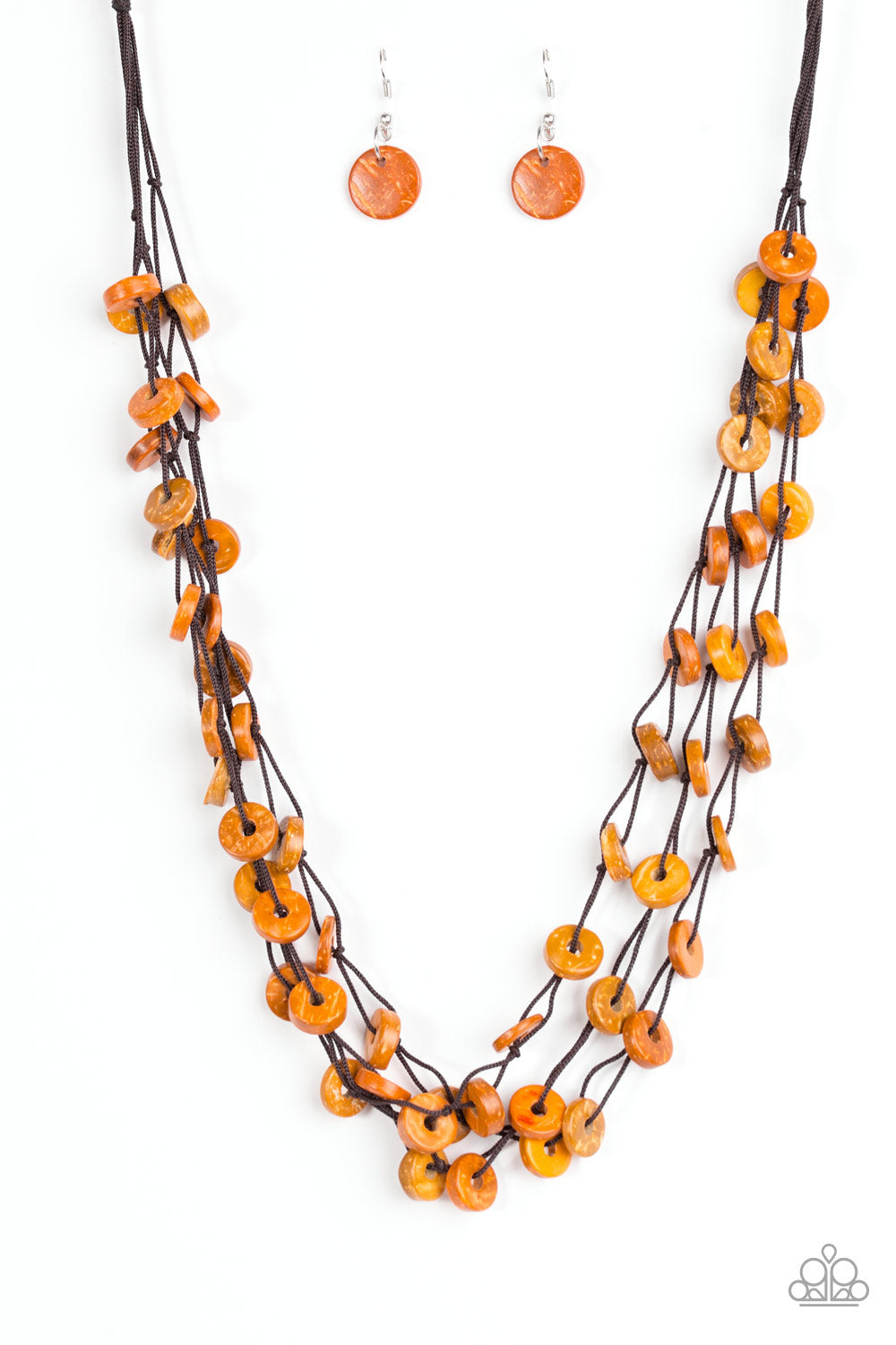 Paparazzi Accessories - Hoppin Honolulu - #N123 Orange Necklace