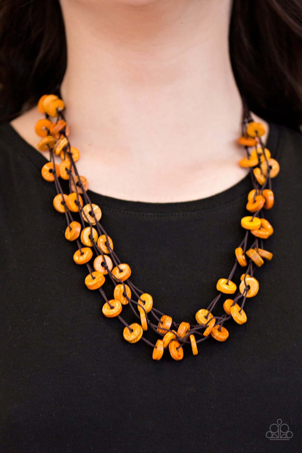 Paparazzi Accessories - Hoppin Honolulu - #N123 Orange Necklace