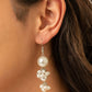 Paparazzi Accessories - Ageless Applique - White Earrings Fashion Fix March 2021
