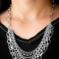 Paparazzi Accessories  - Back Office Bomb - #N167 Black Necklace