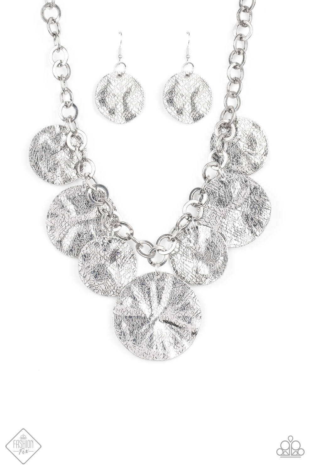 Paparazzi Accessories - Barely Scratched The Surface - Silver Necklace Fashion Fix June 2020