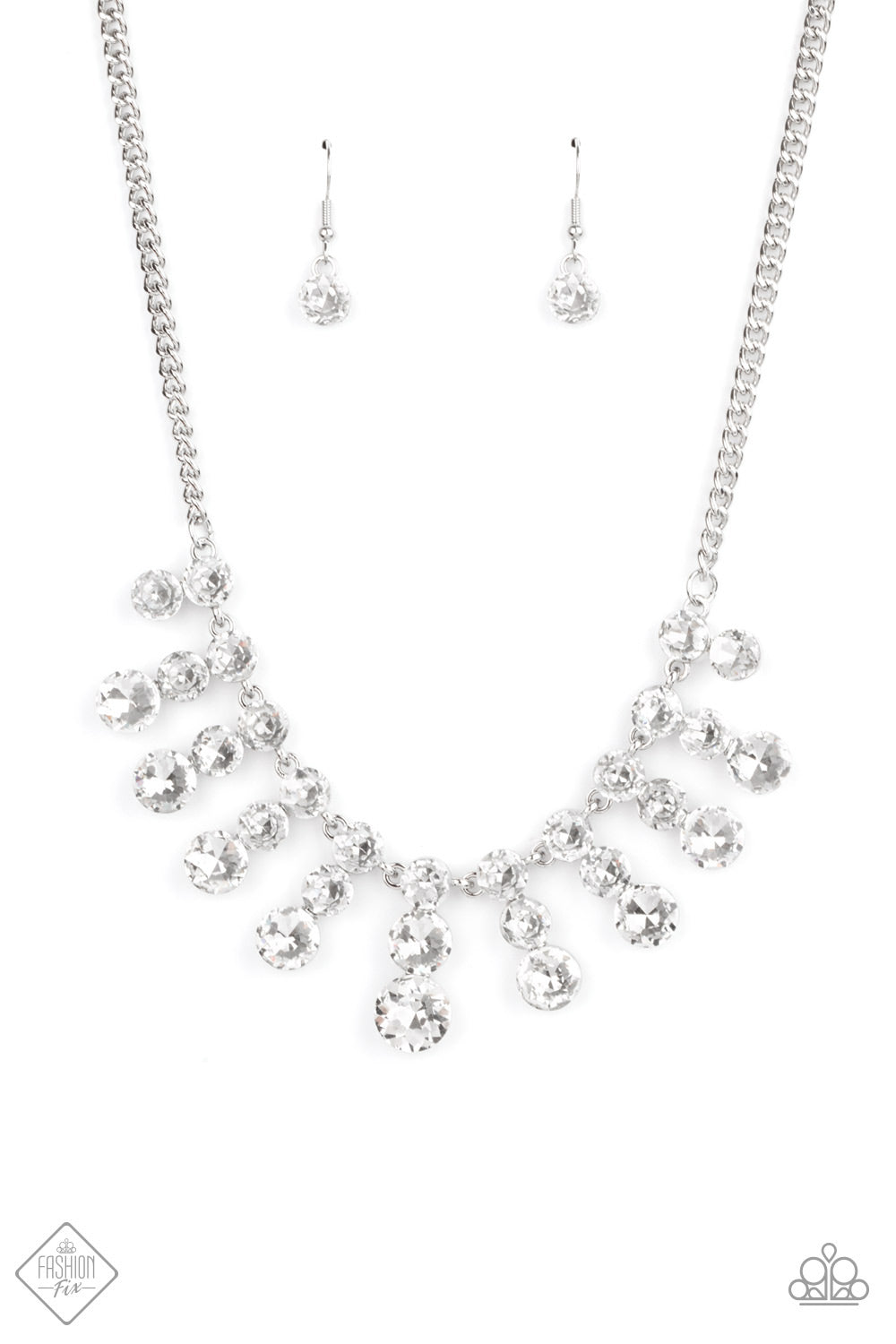 Paparazzi Accessories - Celebrity Couture - White Necklace Fashion Fix February 2021