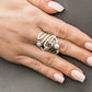 Paparazzi Accessories - Dancing Diamonds Fashion Fix White Ring April 2020