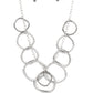Paparazzi Accessories - Dizzy With Desire - Silver Necklace Fashion Fix June 2021 #MM0621