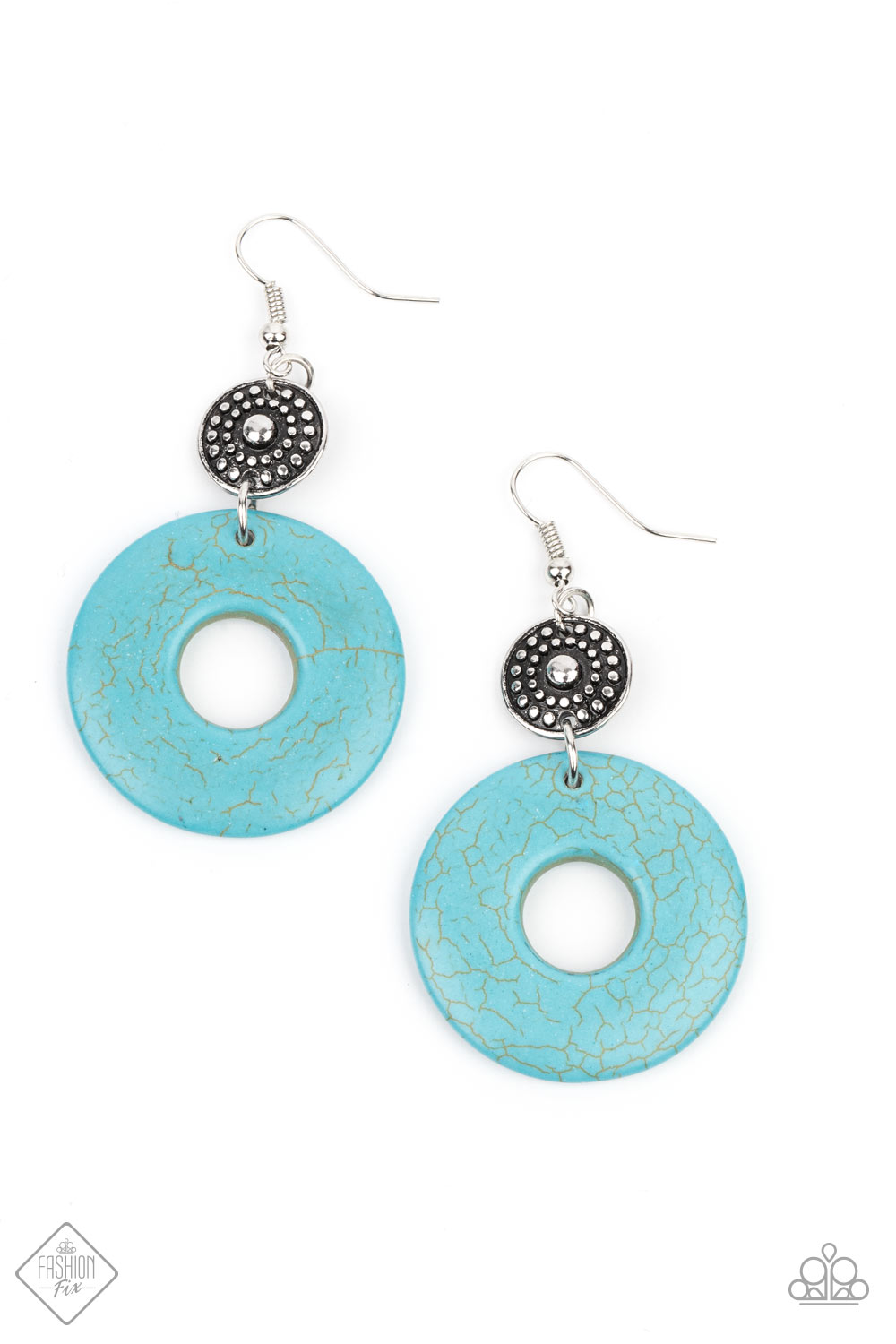 Paparazzi Accessories - Earthy Epicenter - Blue Earrings April Fashion Fix 2021