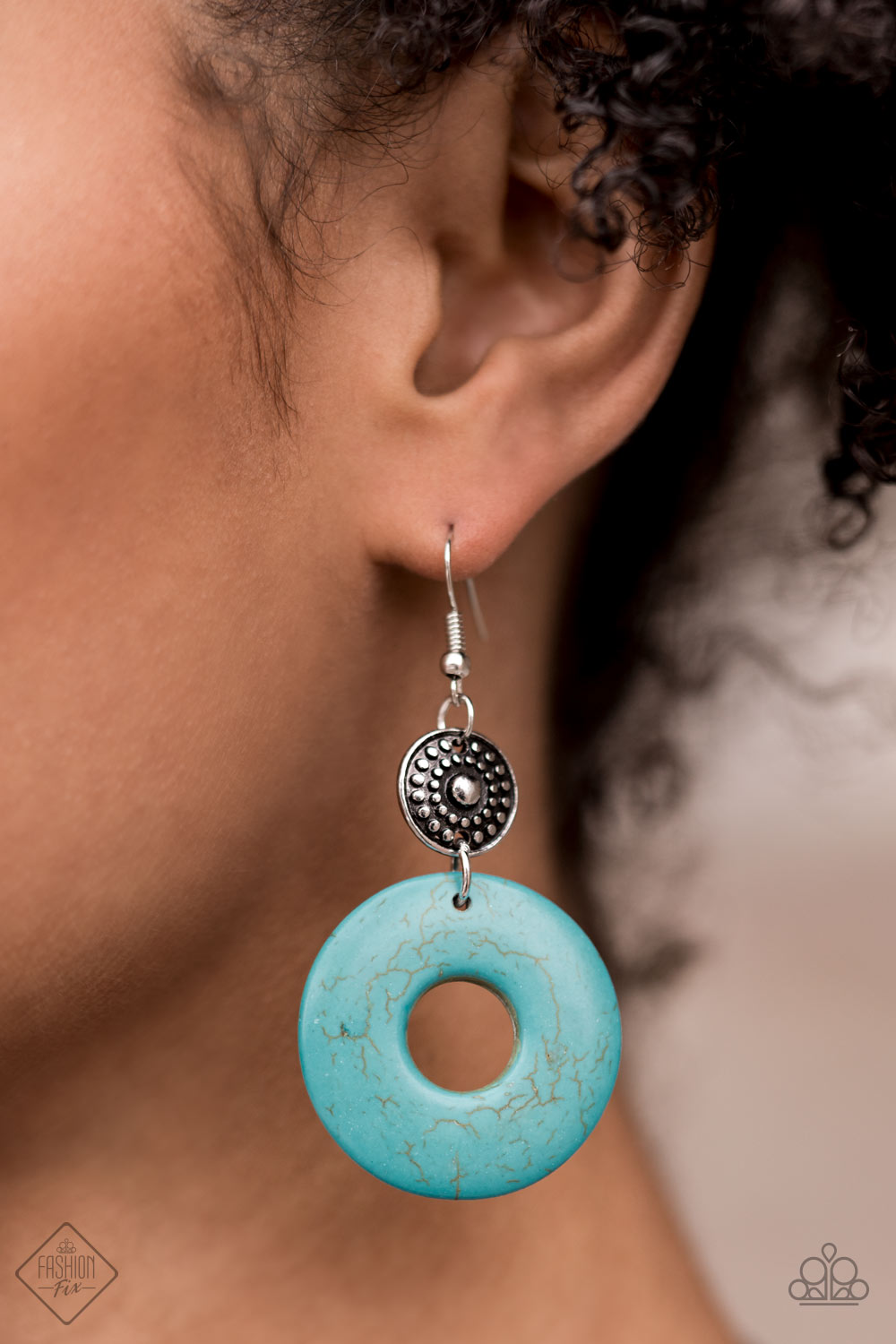 Paparazzi Accessories - Earthy Epicenter - Blue Earrings April Fashion Fix 2021