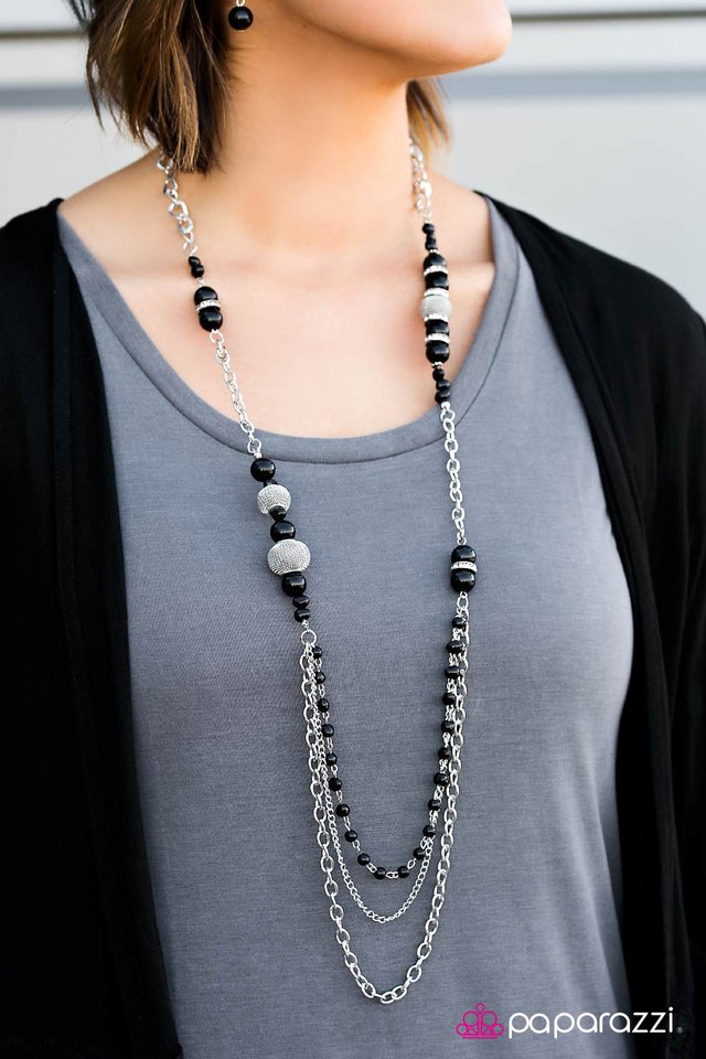 Enmeshed In Elegance - Black Necklace - TheMasterCollection