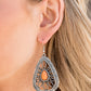 Paparazzi Accessories - Floral Frill - Orange Earrings Fashion Fix June 2020