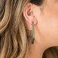 Paparazzi Accessories  - Geo Grand #E120 - Brass EarringsPaparazzi Accessories  - Geo Grand #E120 - Brass Earrings