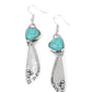 Paparazzi Accessories - Going-Green Goddess - Blue Earrings Fashion Fix March 2021