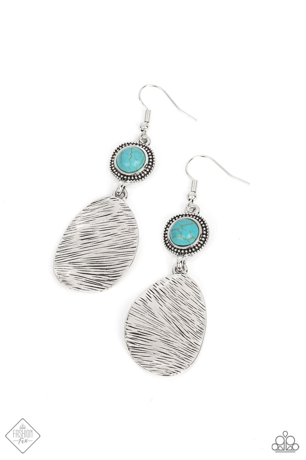 Paparazzi Accessories - HOMESTEAD on the Range - Blue Earrings March FASHION FIX 2022 #SSF0322