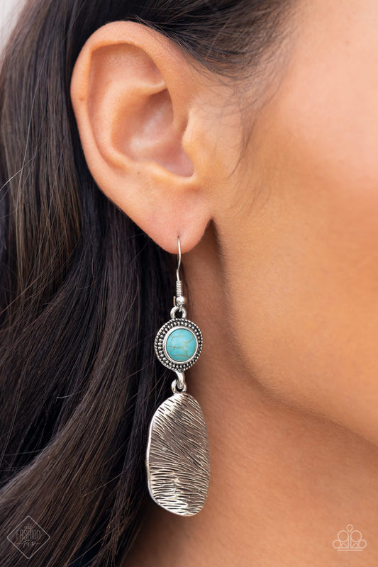 Paparazzi Accessories - HOMESTEAD on the Range - Blue Earrings March FASHION FIX 2022 #SSF0322