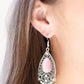 Paparazzi Accessories  - Majestically Malibu #E115/Peg/D6 - Pink Earrings