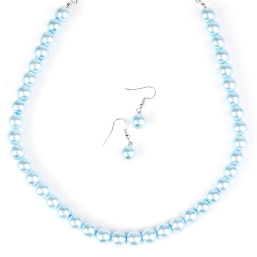 Not Your Mamas Pearls - Blue Necklace - TheMasterCollection