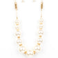 Paparazzi Accessories - Pearly Prosperity - Gold Necklace  Fashion Fix October 2020