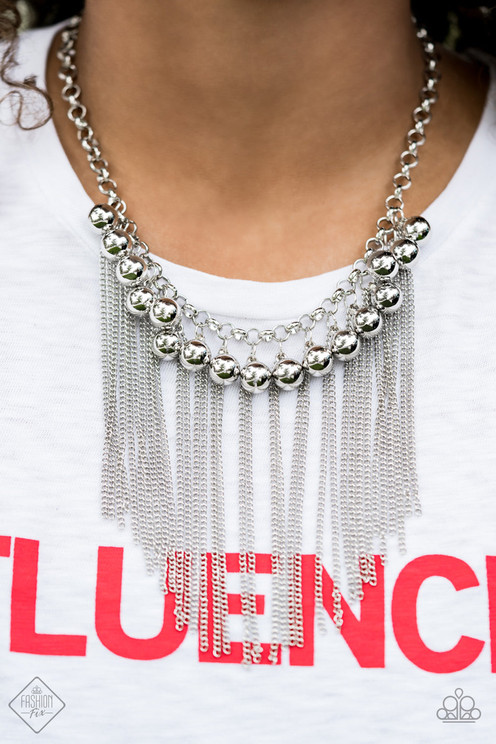 Powerhouse Prowl Fashion Fix Silver Necklace August 2019 - TheMasterCollection