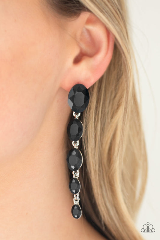 Red Carpet Radiance - Black Earring - TheMasterCollection