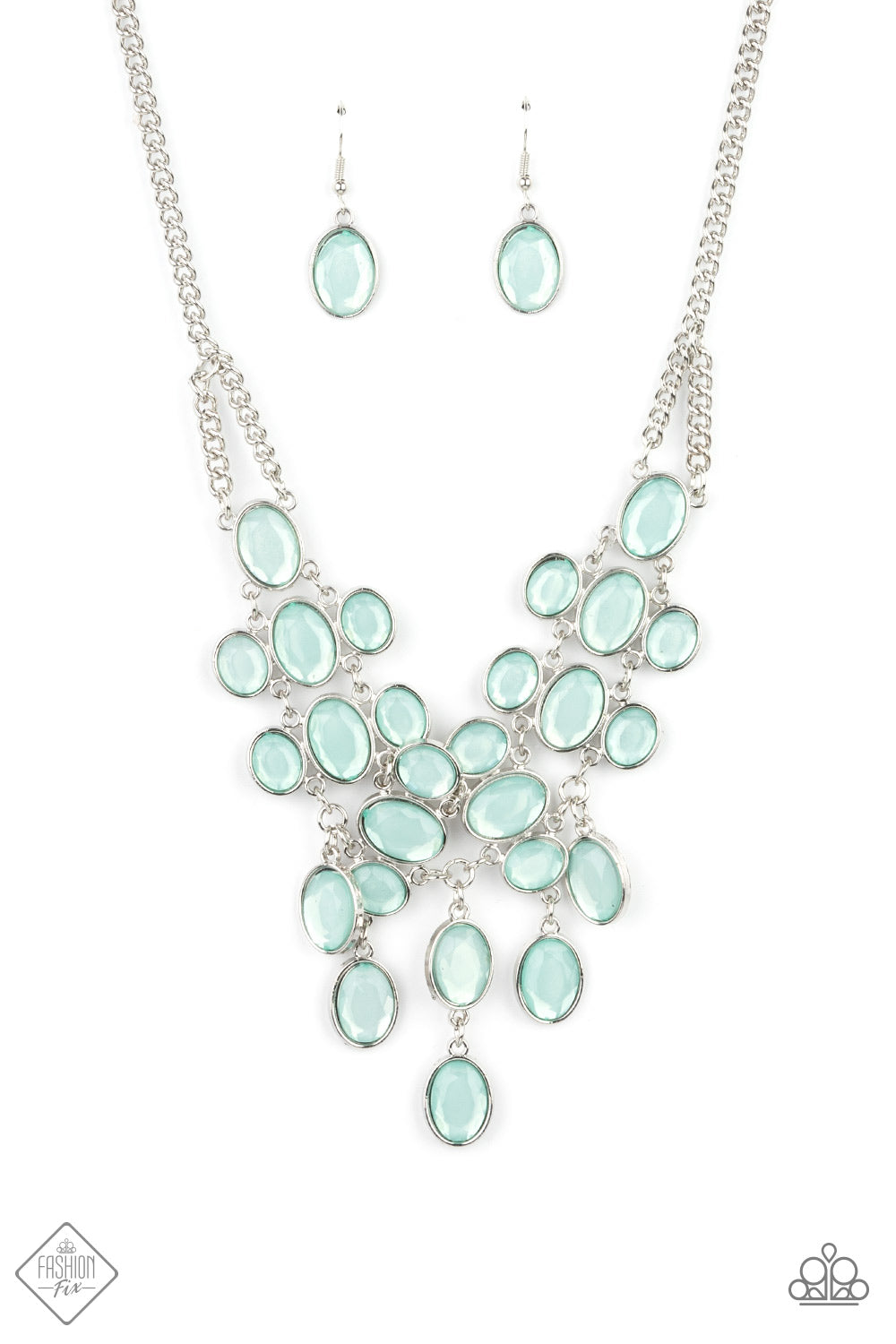 Paparazzi Accessories - Serene Gleam - Blue Necklace Fashion Fix May 2021 #GM0521