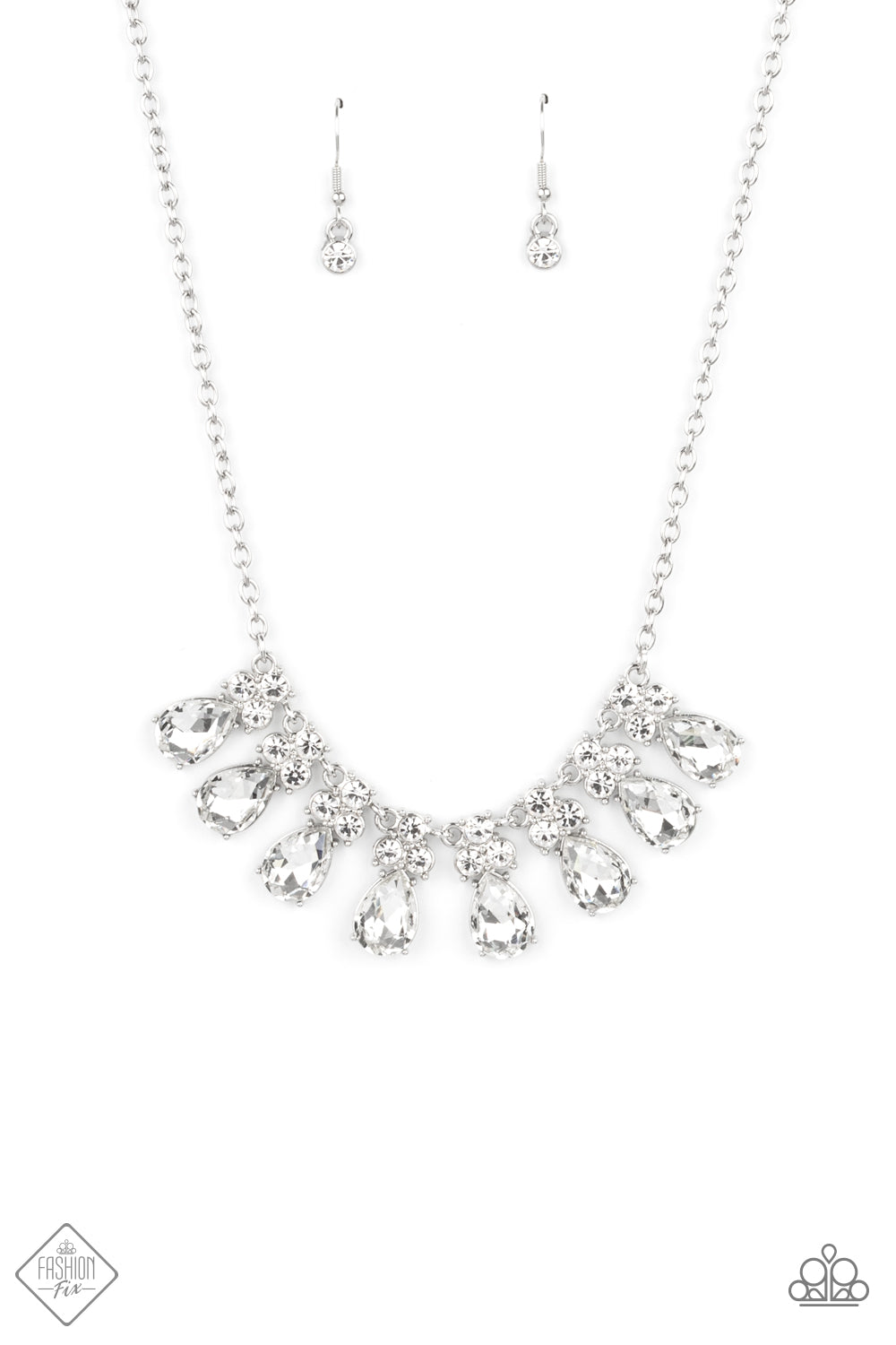 Paparazzi Accessories - Sparkly Ever After White Necklace Fashion Fix May 2021 #FFA0521
