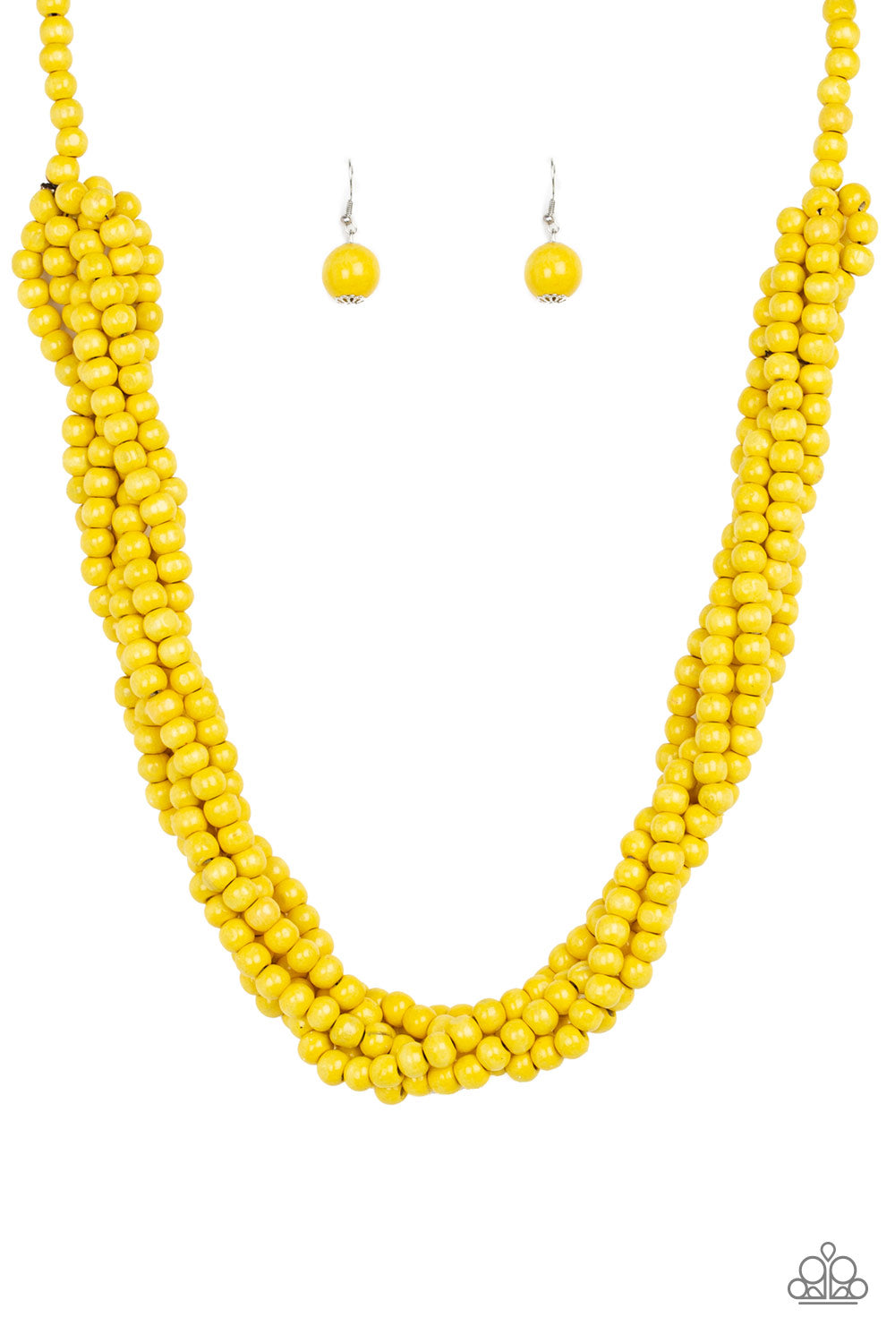 Paparazzi Accessories  - Tahiti Tropic - #N126 Yellow Necklace
