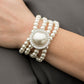 Paparazzi Accessories - Top Tier Twinkle Fashion Fix White Bracelet April 2020