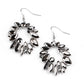Paparazzi Accessories - Try as I DYNAMITE - Silver Earrings Fashion Fix October 2020