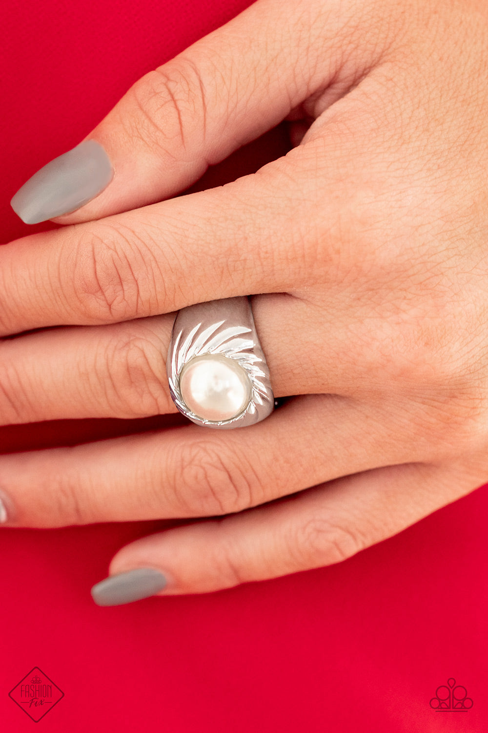 Wall Street Whimsical Fashion Fix White Ring September 2019 - TheMasterCollection