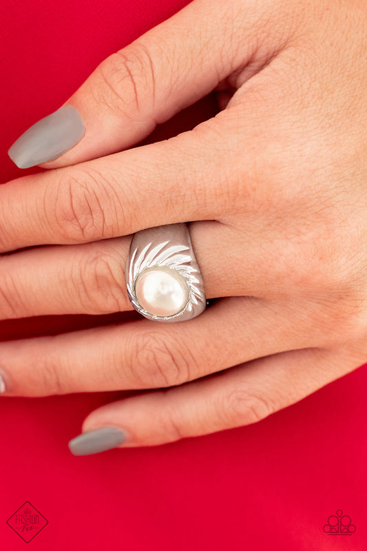 Wall Street Whimsical Fashion Fix White Ring September 2019 - TheMasterCollection