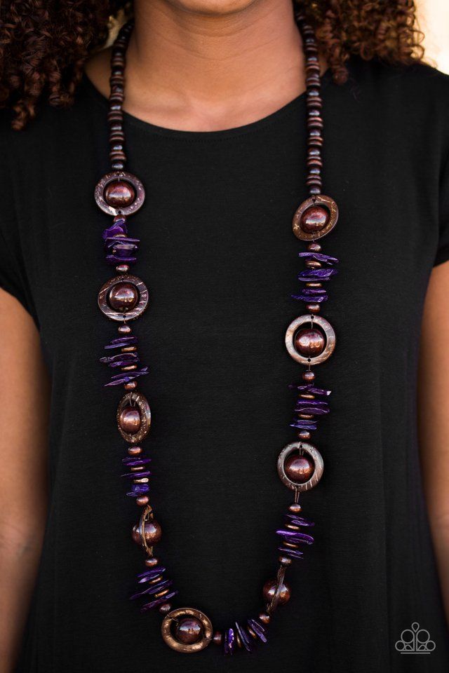 Paparazzi Accessories - Tropical Tango #N525 Peg - Purple Necklace