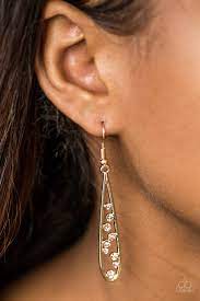 Paparazzi Accessories - Here Comes The Reign #E116 Peg - Gold Earrings