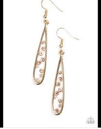 Paparazzi Accessories - Here Comes The Reign #E116 Peg - Gold Earrings