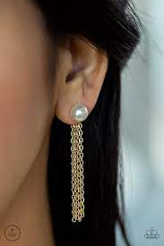 Paparazzi Accessories - Rebel Refinement #E46 Peg - Gold Earrings