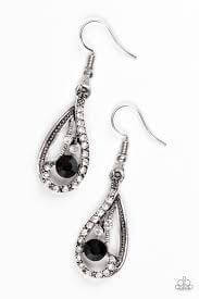 Paparazzi Accessories  - All For Show #L168 - Black Earrings