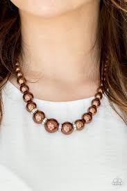 Party Pearls - Brown Necklace - TheMasterCollection