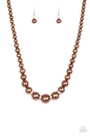 Party Pearls - Brown Necklace - TheMasterCollection