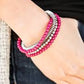 Paparazzi Accessories - Colorfully Chromatic #B217 Drawer 1/2 -  Pink Bracelet