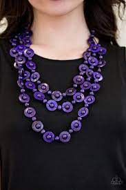 Paparazzi Accessories - Bermuda Belle #N120 Peg - Purple Necklace