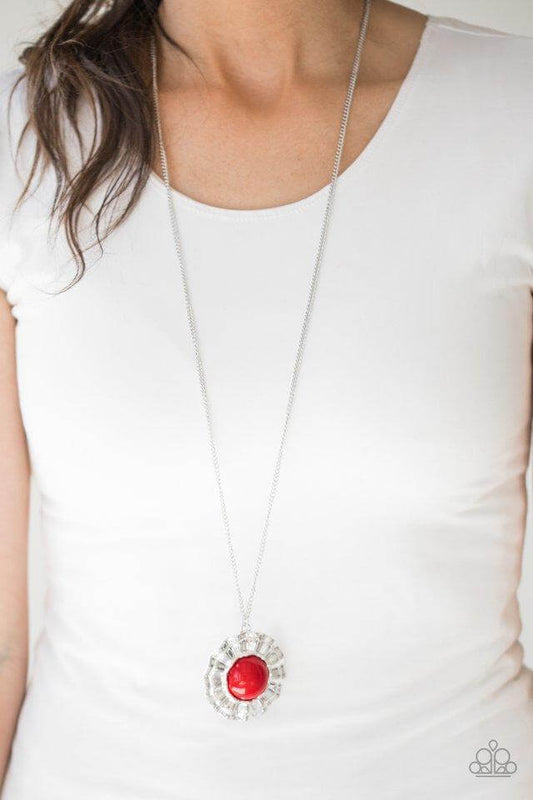 Paparazzi  Accessories - My Primary Color #N756 Peg - Red Necklace
