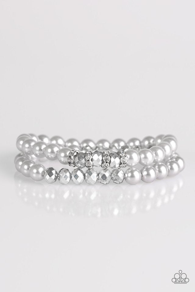 Paparazzi Accessories - Get A Ballroom - Silver Bracelet - TheMasterCollection