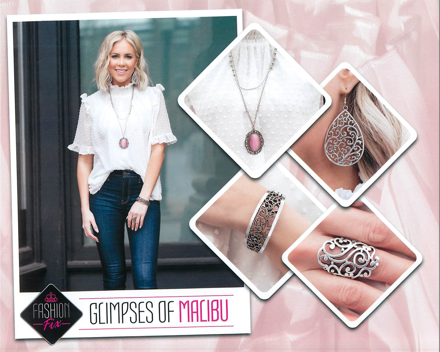 Paparazzi Accessories - The Glimpses of Malibu #GM-0520 - May 2020 Fashion Pink Collection