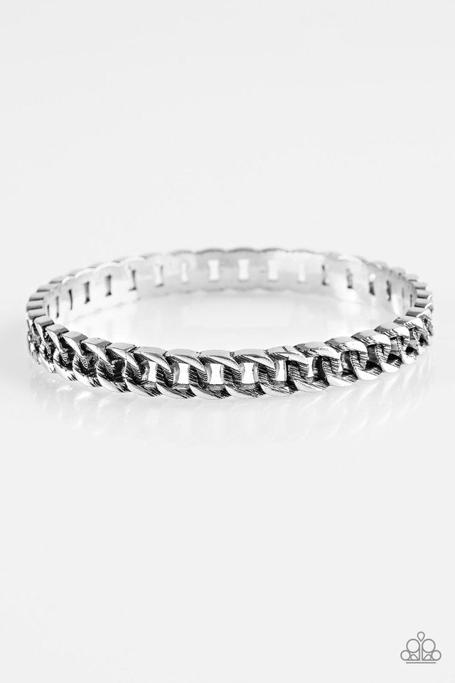 Paparazzi Accessories - Might and Chain  #B304 - Silver Bracelets