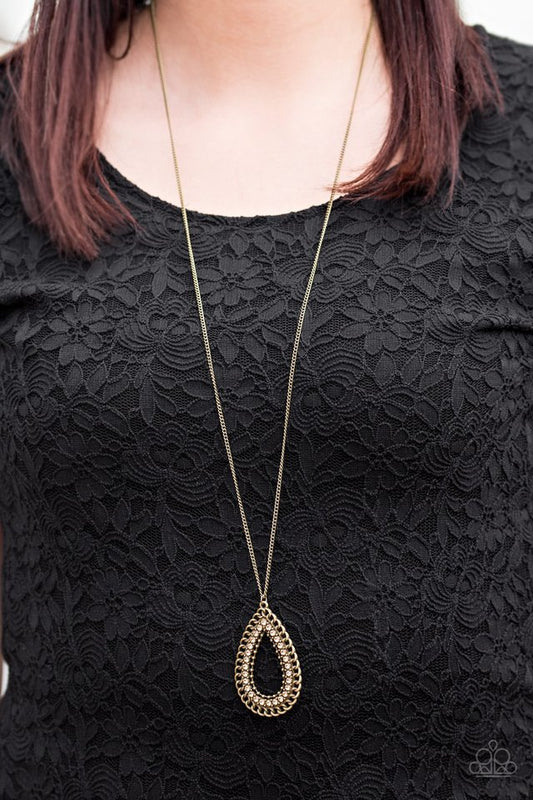 Paparazzi Accessories  - Drippin In Drama -  Brass Necklace