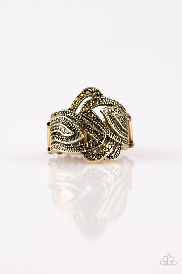 Paparazzi Accessories - Fire and Ice - Brass Ring