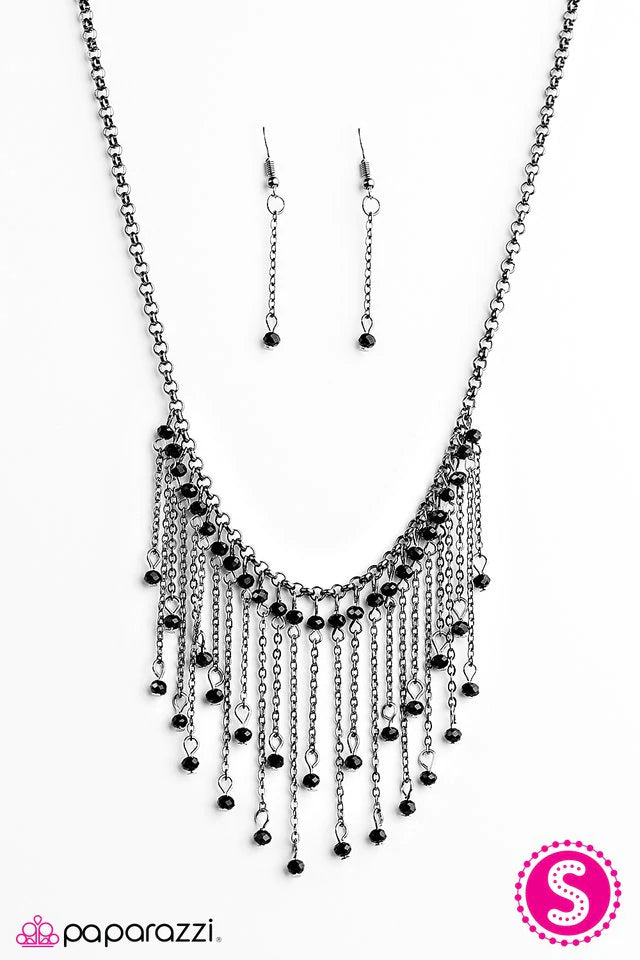 Paparazzi Accessories  - Who Needs Fireworks? #N82 Box 1 - Black Necklace