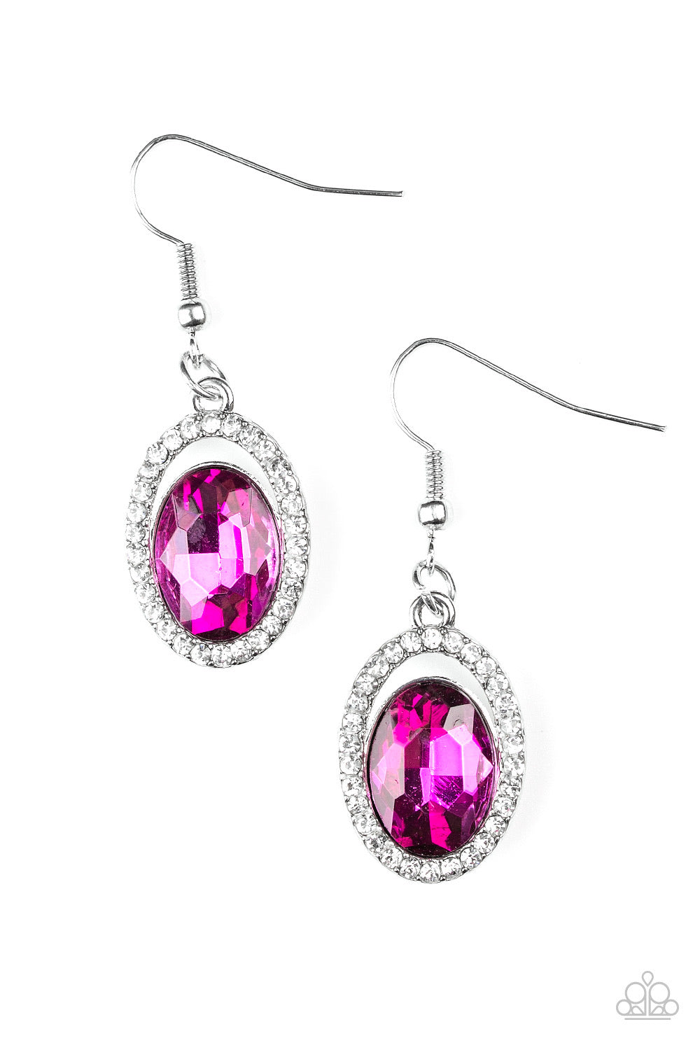 Paparazzi Accessories  - Imperial SHINE - ness -  #E280 Peg - Pink Earring