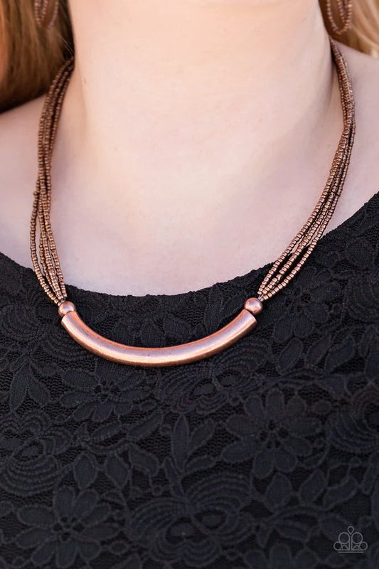 Paparazzi Accessories - The Texan #N19 Peg - Copper Necklace